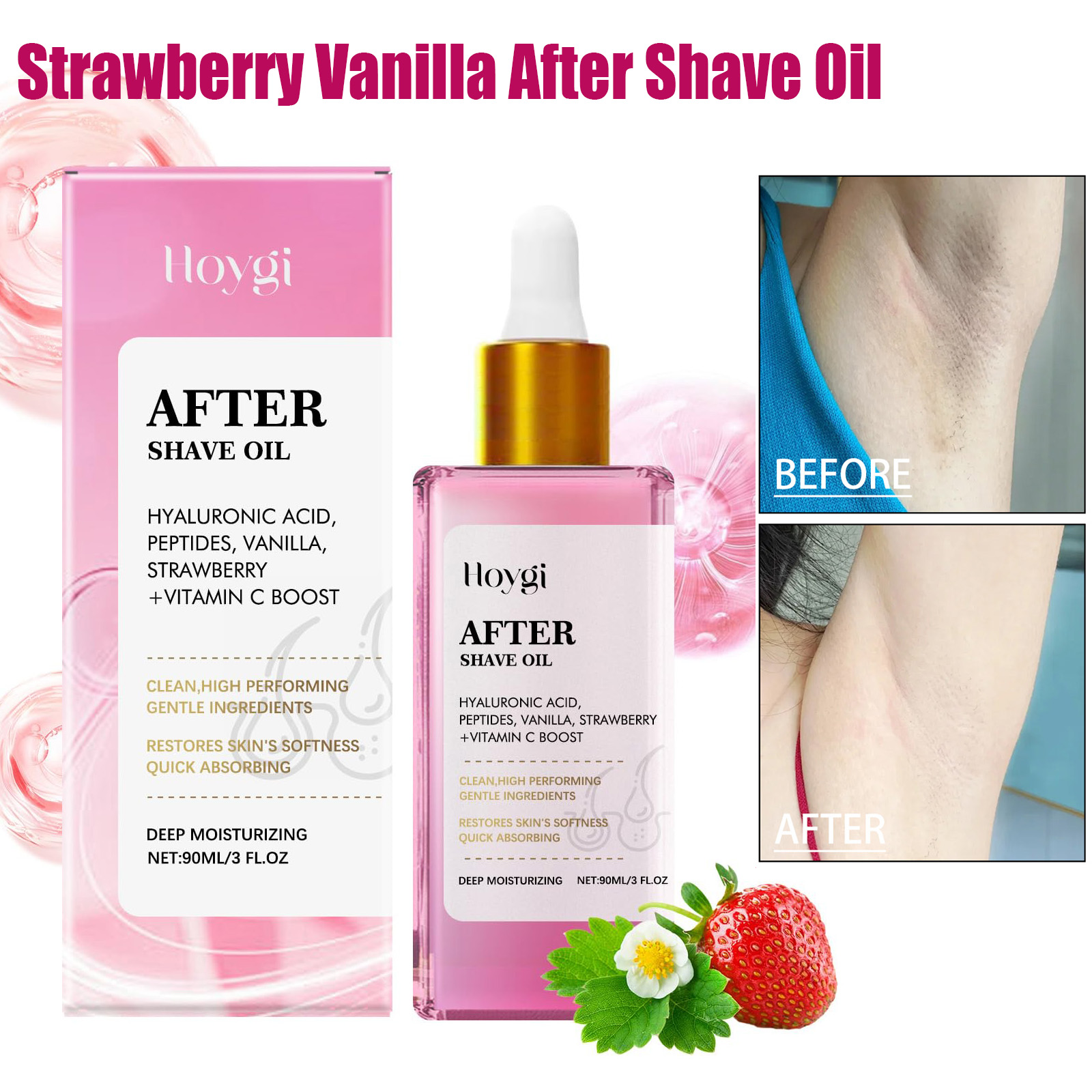 Hair Care Essential Oil - Minyak Setelah Bercukur Aroma Stroberi Menghaluskan