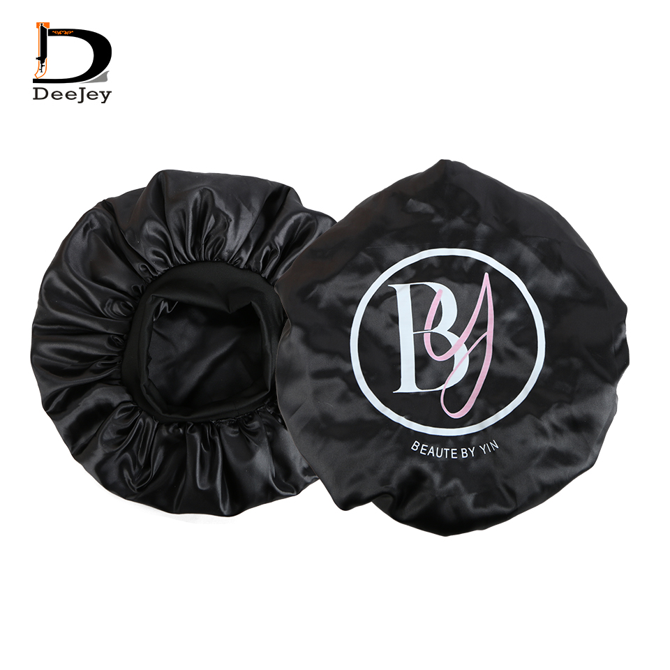 Hair Care Logo - Bonet satin berlapis ganda dengan logo