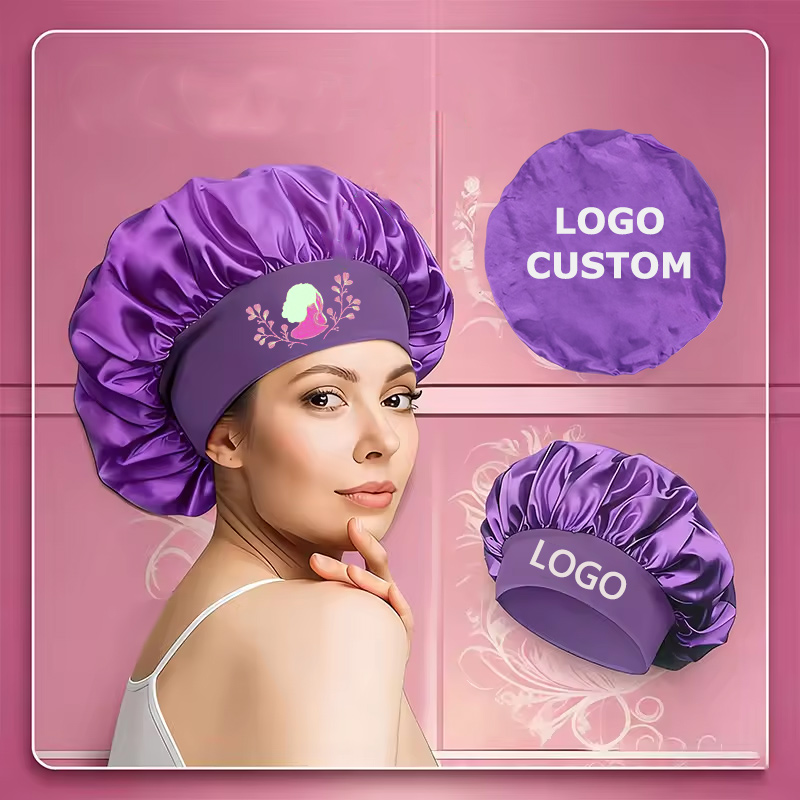 Hair Care Logo - Bonet Sutra Satin, Penutup Kepala Tidur