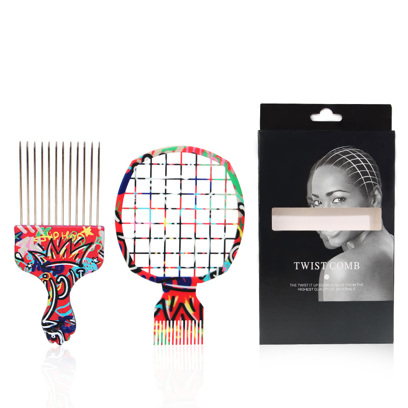 Afro Pick Comb - 2 Buah Set Sisir Afro &