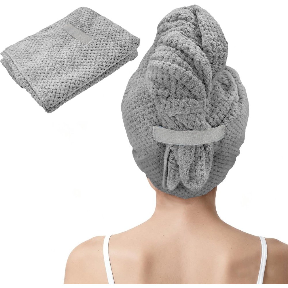Hair Care For Curly Dry Hair - Handuk Rambut Mikrofiber Besar untuk Wanita,
