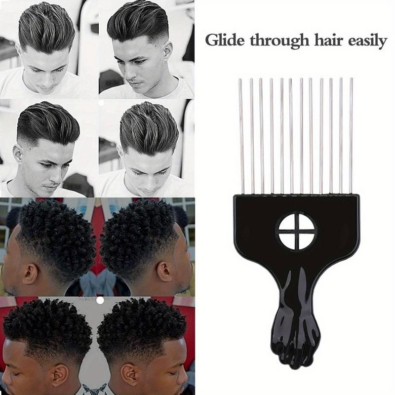 Afro Pick Comb - 2 Buah Sisir Afro Logam untuk