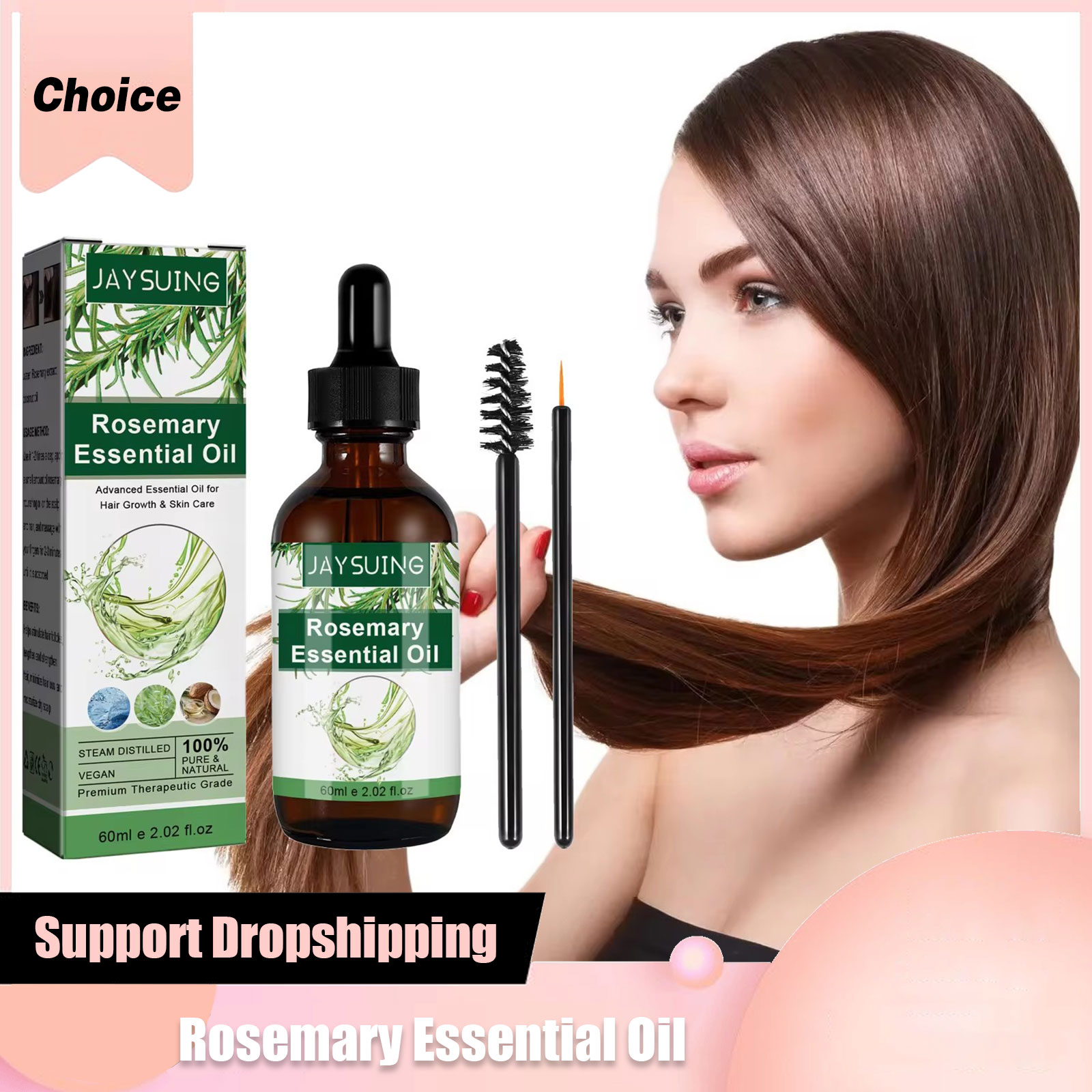 Hair Care Essential Oil - Rosemary minyak esensial untuk pertumbuhan rambut,