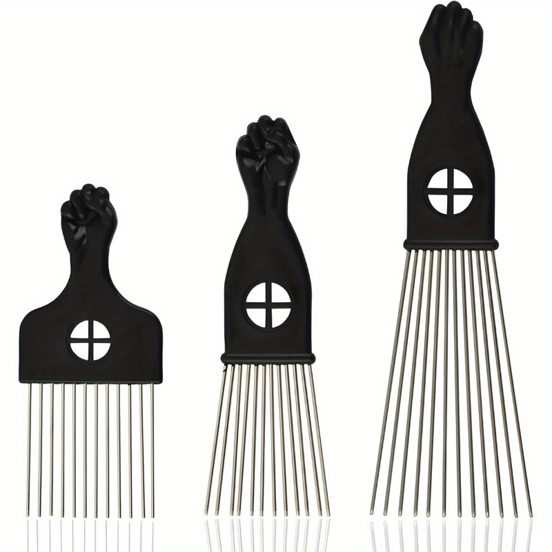 Afro Pick Comb - Set Pemetik Rambut Afro Baja Tahan
