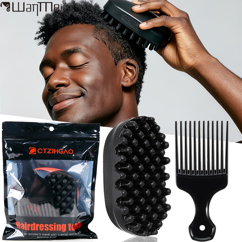 Afro Pick Comb - Sikat Rambut Silikon Magic Twist &