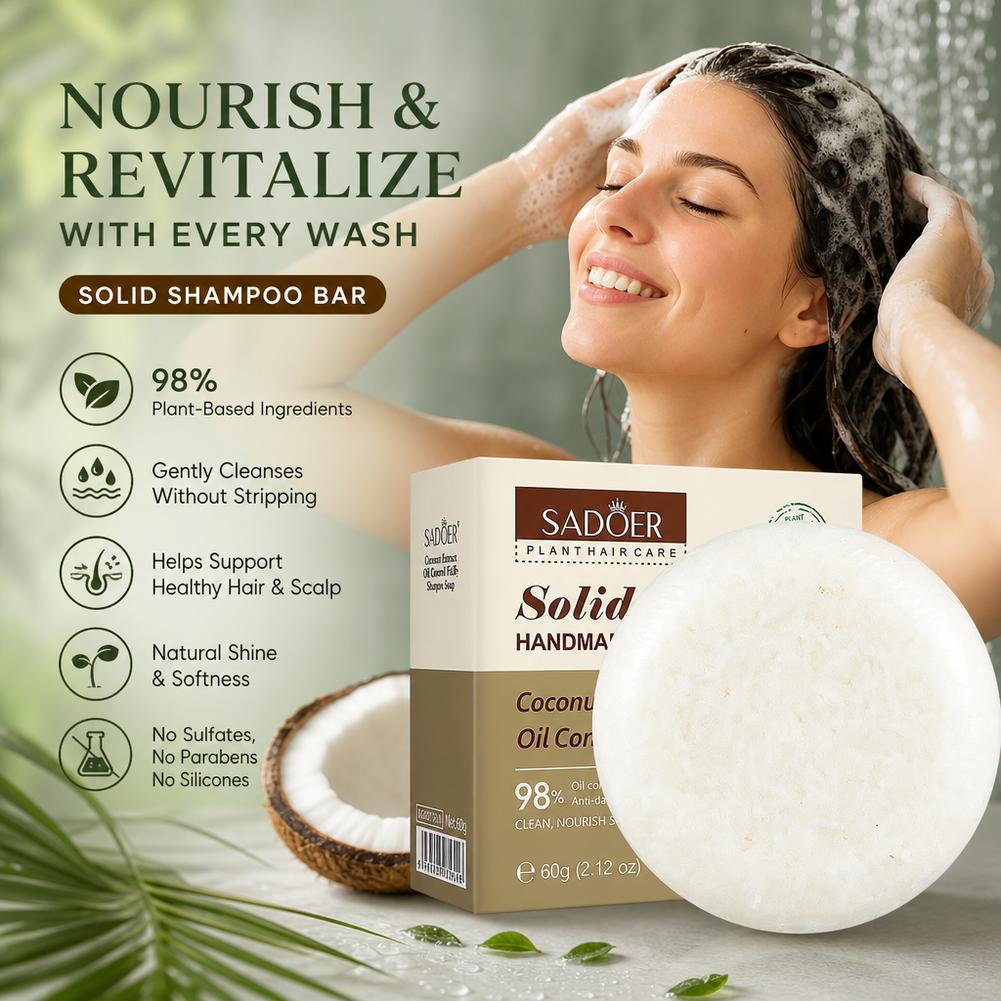 SADOER 60g Sampo Kelapa Seri H - Hair Care Herbal Products ulasan dan harga