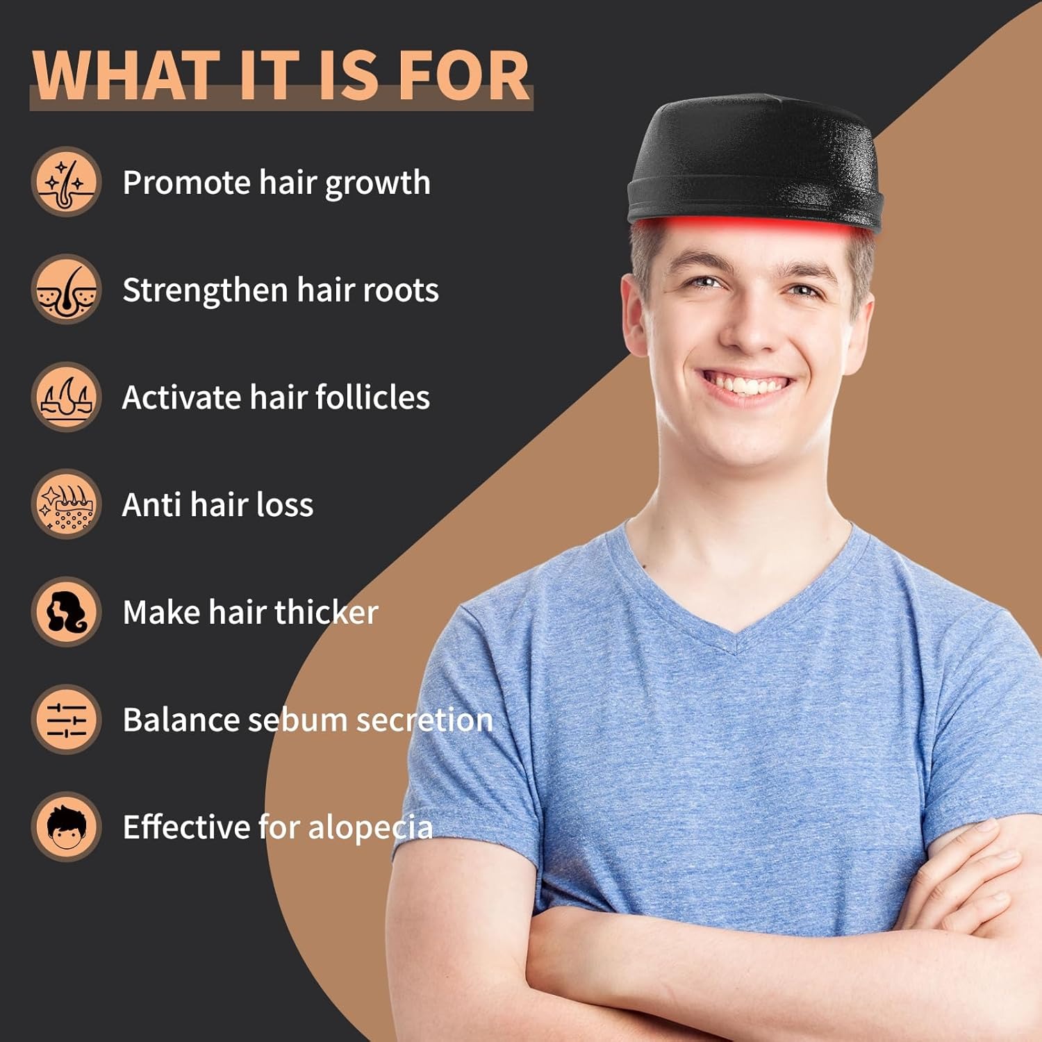Topi Laser Pertumbuhan Rambut  - Hair Care Nutrition ulasan dan harga