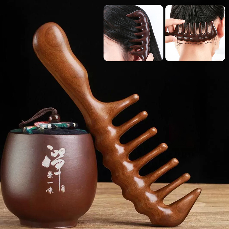 Sisir Rambut Kayu Cendana Alam - Hair Care Long Hair ulasan dan harga