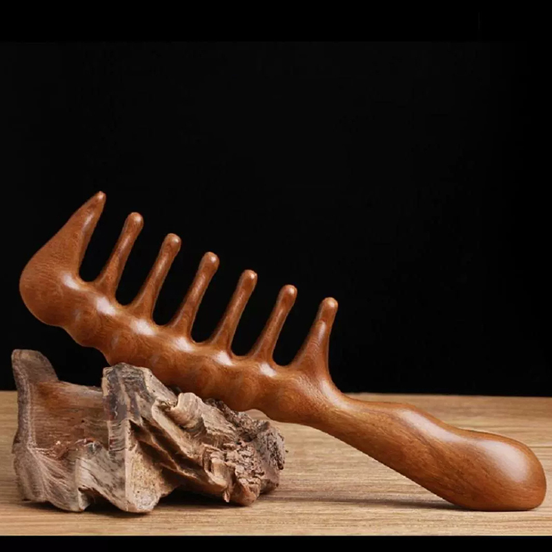 Sisir Rambut Kayu Cendana Alam - Hair Care Long Hair ulasan dan harga
