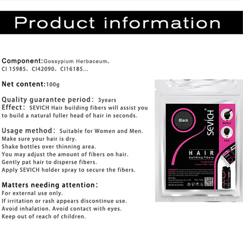 500G SEVICH Serat Rambut Kerat - Hair Care Keratin Treatment ulasan dan harga