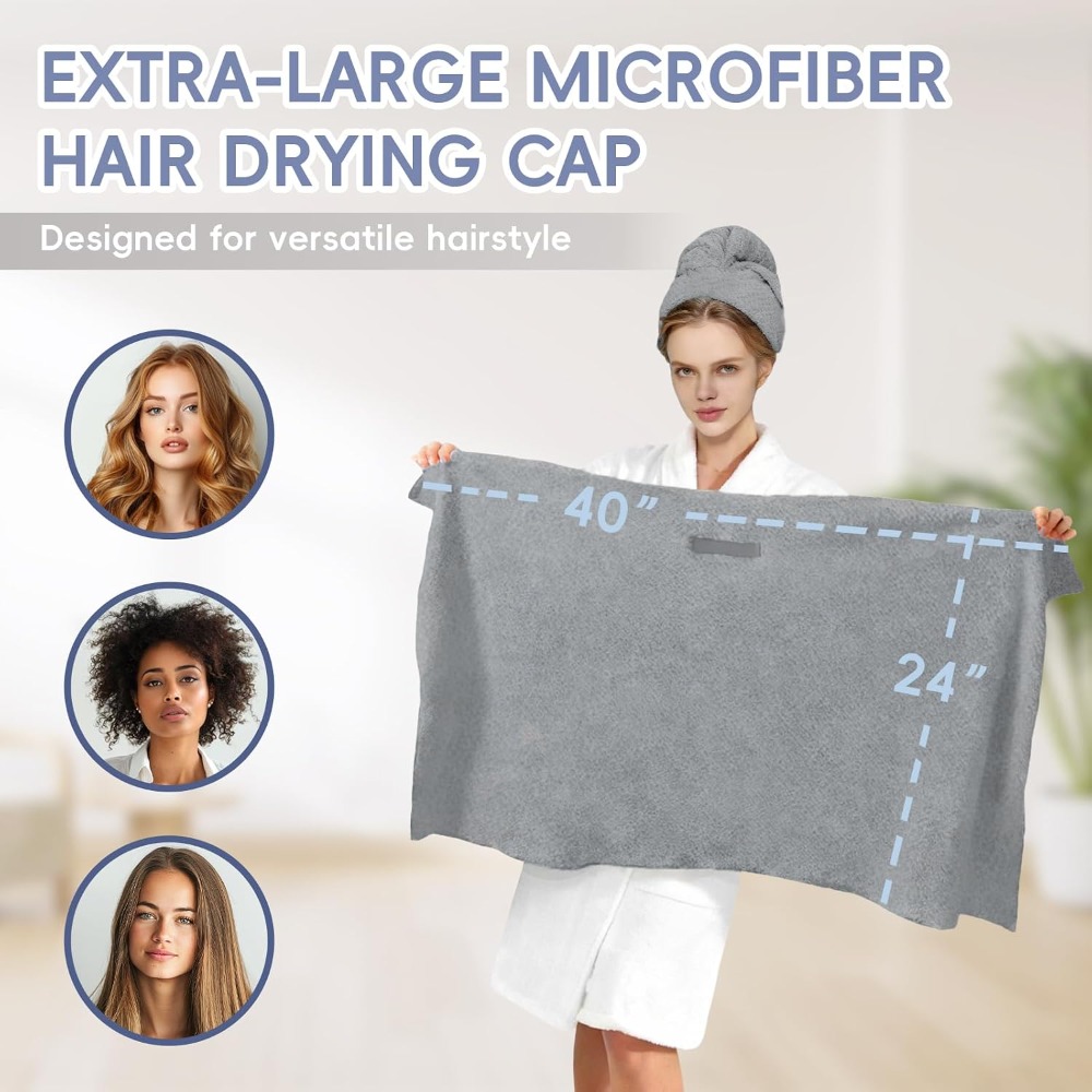 Handuk Rambut Mikrofiber Besar - Hair Care For Curly Dry Hair ulasan dan harga