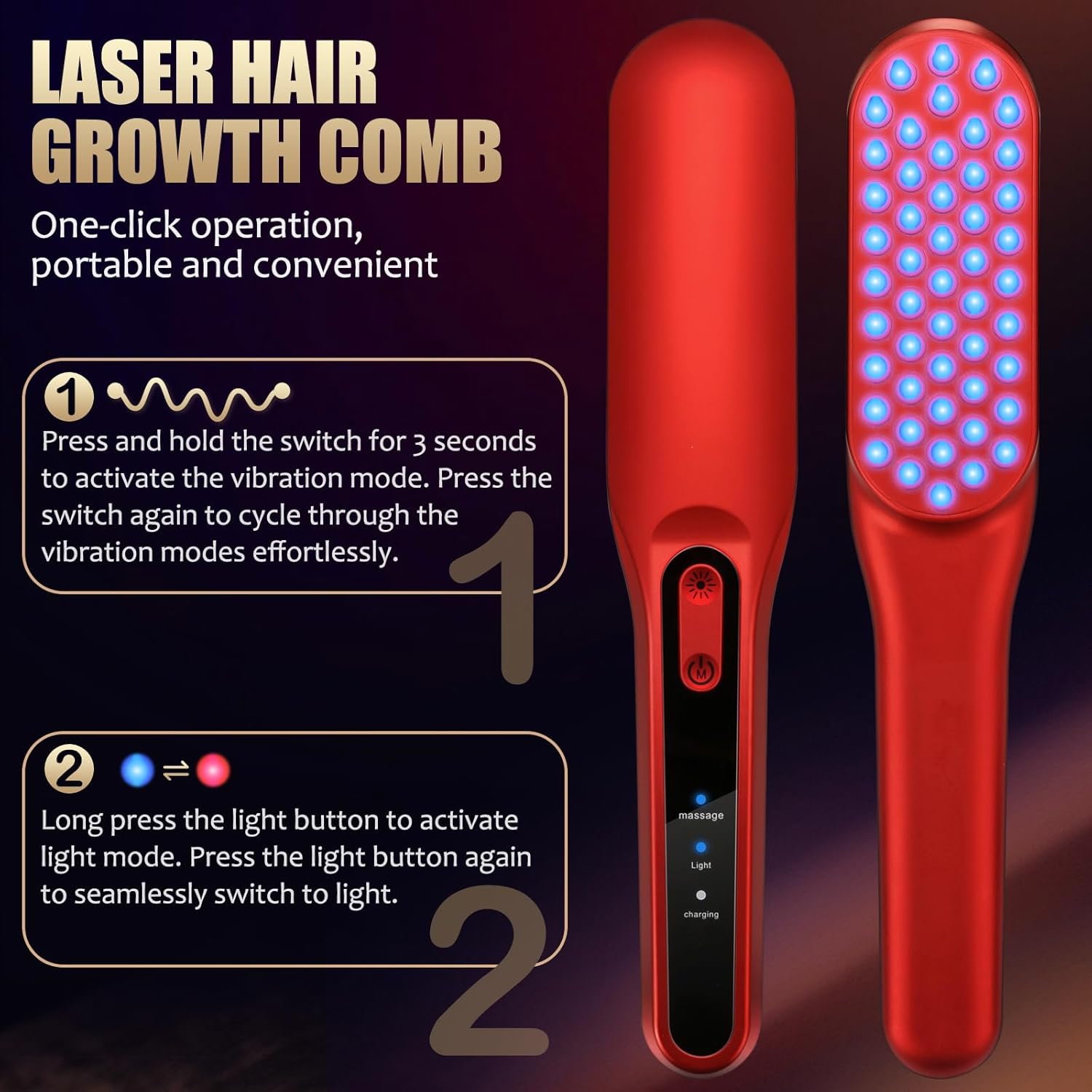 Sisir Penumbuh Rambut Laser, P - Hair Care Nutrition ulasan dan harga