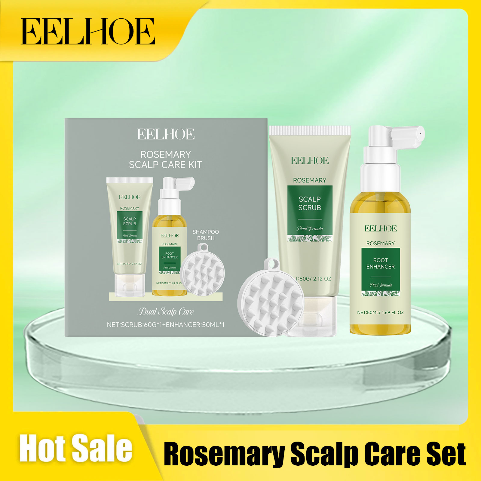 Eelhoe Rosemary Scalp Care Set - Hair Care Essential Oil ulasan dan harga