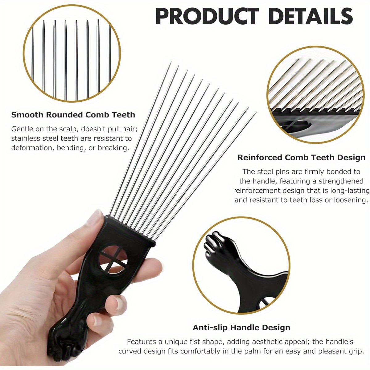 Set Pemetik Rambut Afro Baja T - Afro Pick Comb ulasan dan harga