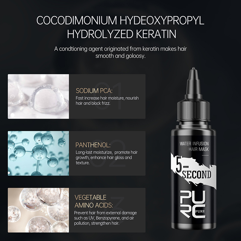 PURC perawatan rambut 5 detik, - Hair Care Keratin Treatment ulasan dan harga