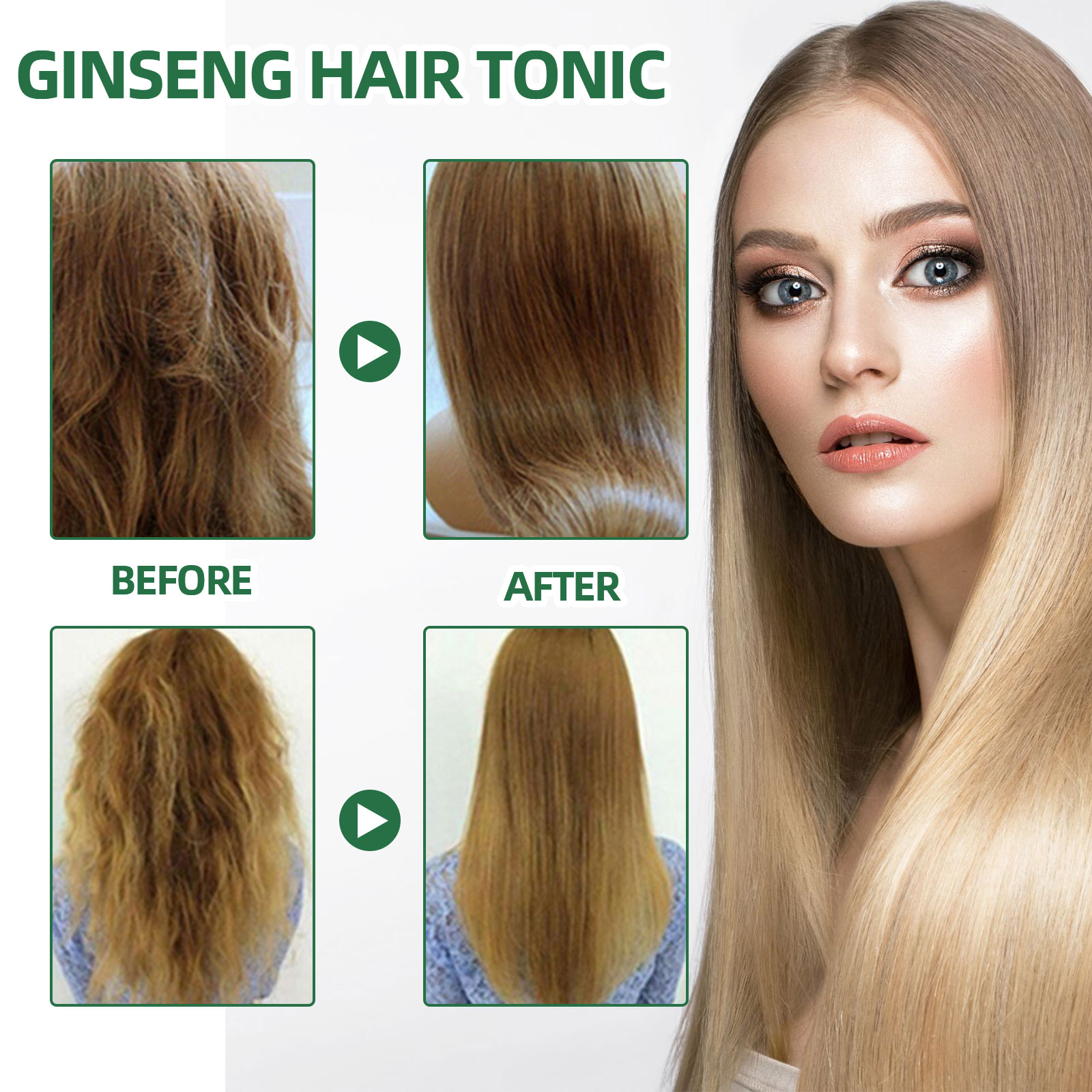 Semprotan perawatan rambut Gin - Hair Care Herbal Products ulasan dan harga