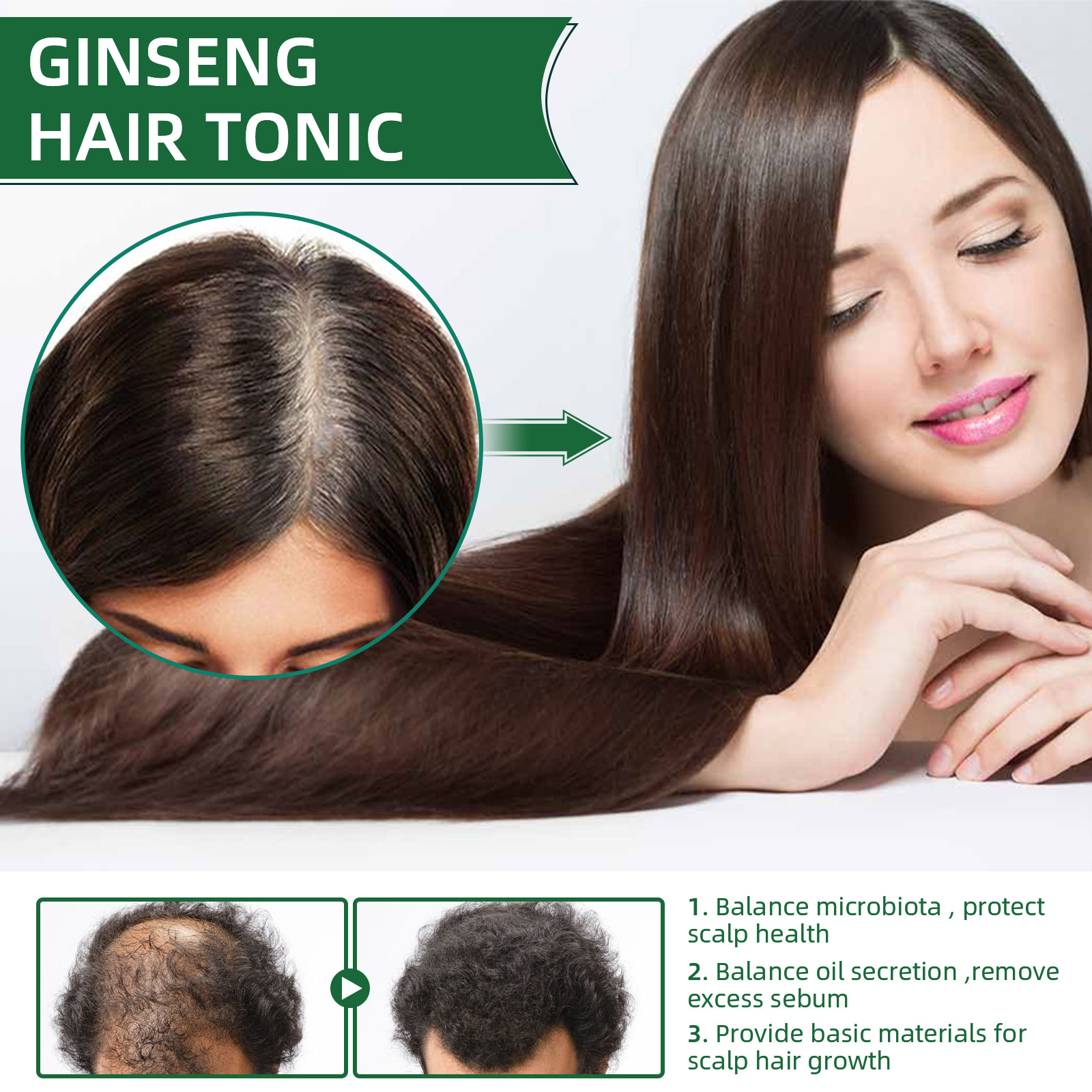 Semprotan perawatan rambut Gin - Hair Care Herbal Products ulasan dan harga