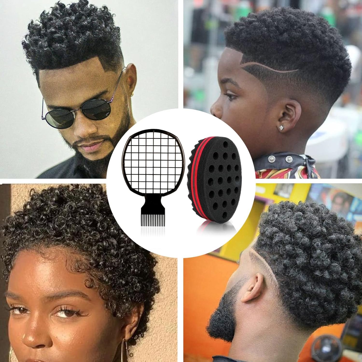 2 buah spons sisir rambut Puta - Afro Pick Comb ulasan dan harga