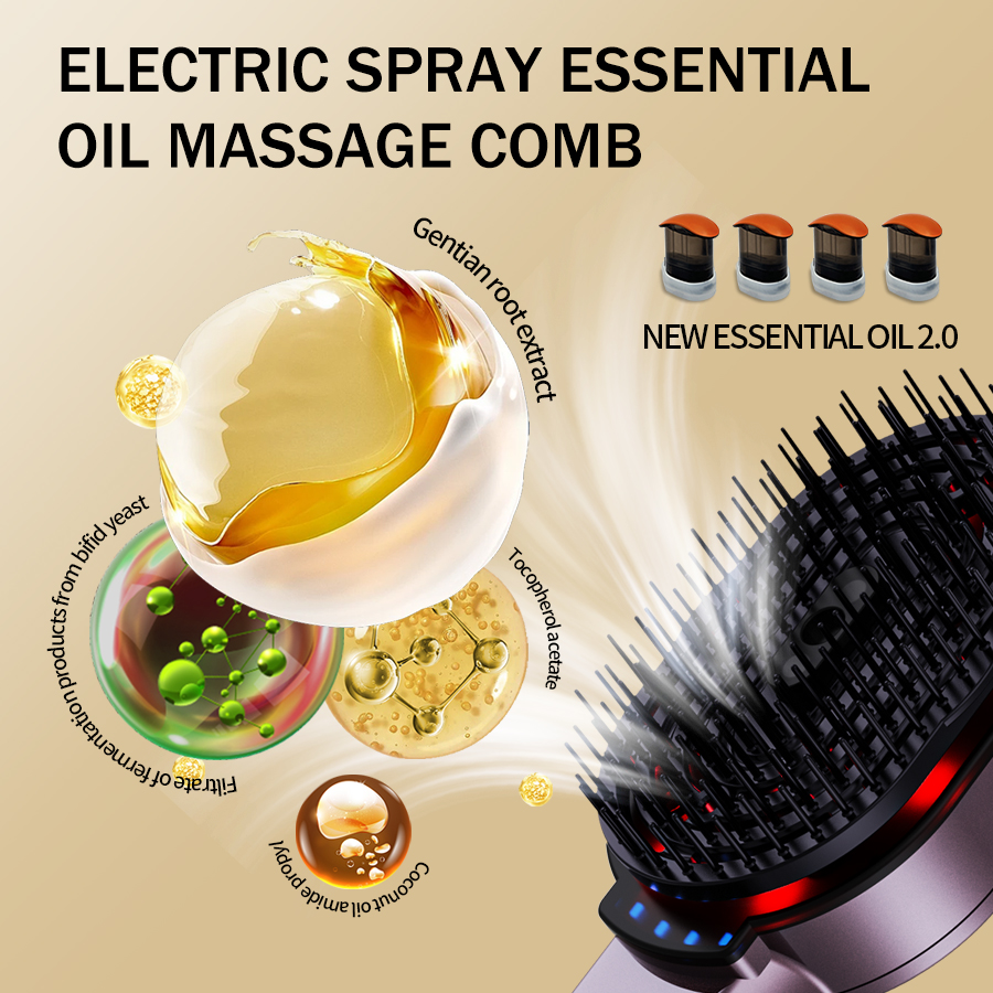 Sisir pijat 4-in-1 sisir rambu - Hair Care Essential Oil ulasan dan harga