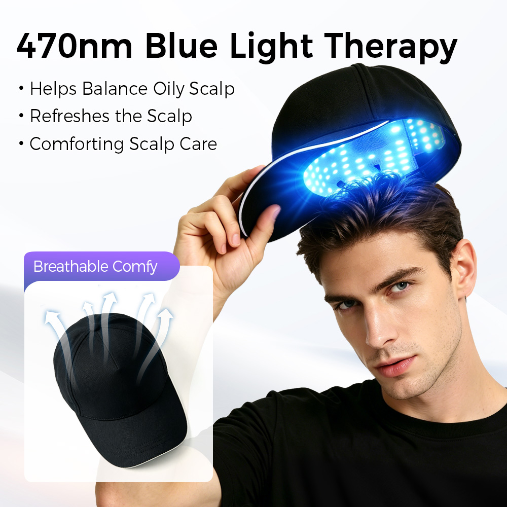 Topi Terapi Cahaya Merah Biru  - Hair Care Nutrition ulasan dan harga