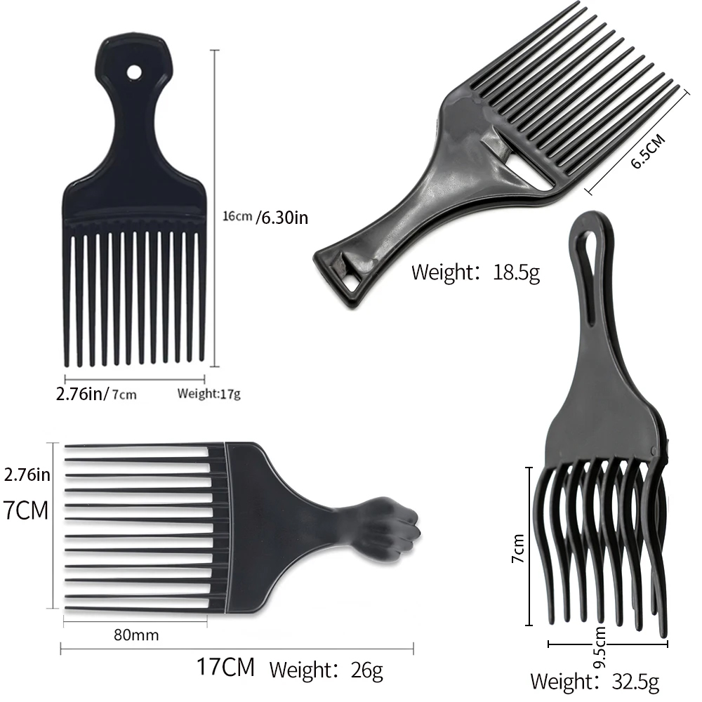 1 Buah Sisir Rambut Afro Hitam - Afro Pick Comb ulasan dan harga